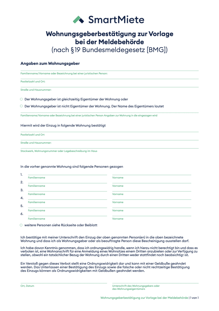 Wohnungsgeberbestätigung